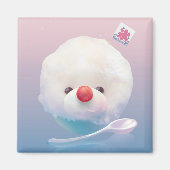 かわいい氷の犬 マグネット (正面)