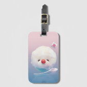 かわいい氷の犬 ラゲッジタグ (正面縦)