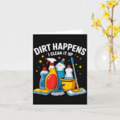 かわいい汚れは起こる 私が片付ける ハウスキーピング・スカッドV カード (黄色い花)