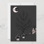 かわいい河合ピンクハローウィンパーティ 招待状 (裏面)