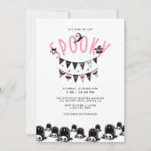 かわいい河合時不気味間ハローウィンパーティ 招待状 (正面)