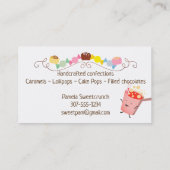 かわいい沸騰の砂糖菓子の砂糖菓子の名刺 名刺 (裏面)