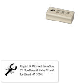 かわいい沿岸ロブスター+手書き差出人住所 ラバースタンプ (押印)