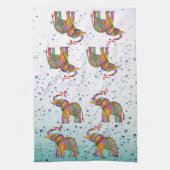 かわいい泡ザエレファントキッチンタオル キッチンタオル (縦)