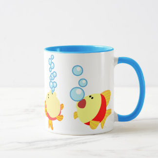 かわいい泡立つカートゥーンフィッシュマグカップ マグカップ