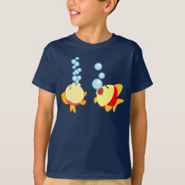 かわいい泡立つ魚の子どもTシャツ Tシャツ