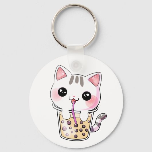 かわいい泡茶 キーホルダー (正面)