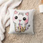 かわいい泡茶 クッション (ブランケット)