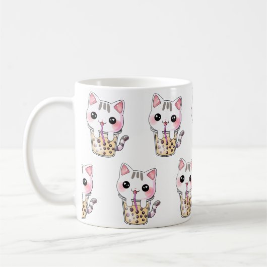 かわいい泡茶 コーヒーマグカップ (左)