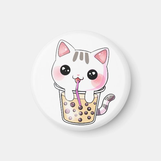 かわいい泡茶 マグネット (正面)