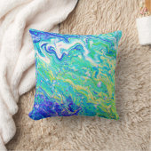 かわいい波のパターン。買今 クッション (ブランケット)