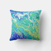 かわいい波のパターン。買今 クッション (裏面)