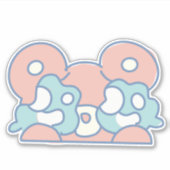 かわいい泣き熊のカーワッペン 防水 シール (正面)