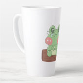 かわいい泣き顔のカエル 子供Tシャツ | かわいいカエル カフェラテマグ (左アングル)