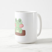かわいい泣き顔のカエル 子供Tシャツ | かわいいカエル コーヒーマグカップ (正面右)