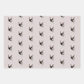 かわいい泣き鳥の犬   ラッピングペーパーシート (正面2)