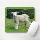 かわいい泥だらけの子羊ベビーヒツインメドウ マウスパッド (マウス)