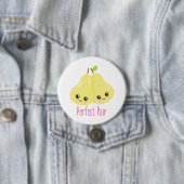 かわいい洋梨のカップル ぴったりのペア 面白いダジャレ 缶バッジ (インサイチュ)
