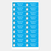 かわいい洗濯機のランドリーパーソナライズされた漫画 ラベル (シート)
