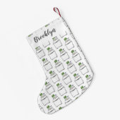 かわいい洗濯機ランドリー漫画イラストレーション スモールクリスマスストッキング (裏面 (吊り時))