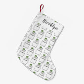 かわいい洗濯機ランドリー漫画イラストレーション スモールクリスマスストッキング (正面 (吊り時))