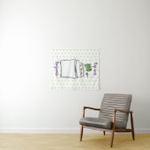 かわいい洗濯機ランドリー漫画イラストレーション タペストリー (インサイチュ(横))