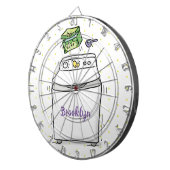 かわいい洗濯機ランドリー漫画イラストレーション ダーツボード (正面右)