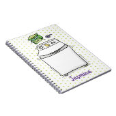 かわいい洗濯機ランドリー漫画イラストレーション ノートブック (右側)