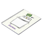 かわいい洗濯機ランドリー漫画イラストレーション ノートブック (左側)