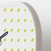 かわいい洗濯機ランドリー漫画イラストレーション ピックルボールラケット (左詳細)