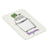 かわいい洗濯機ランドリー漫画イラストレーション マグネット (右側)