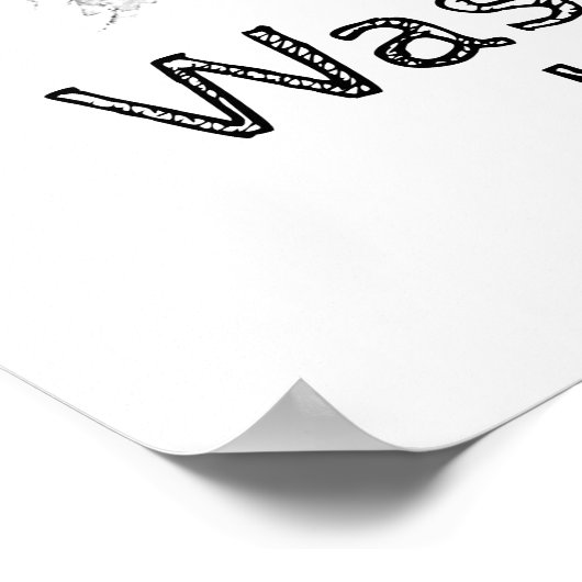 かわいい洗面所あなたの手を洗うラクーン動物アート ポスター (角)