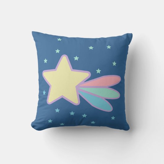 かわいい流れ星 彗星 クッション (正面)