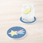かわいい流れ星 彗星 コースター (側面)