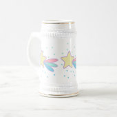 かわいい流れ星 彗星 ビールジョッキ (正面左)