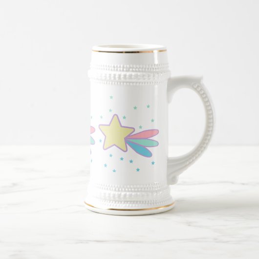 かわいい流れ星 彗星 ビールジョッキ (右)