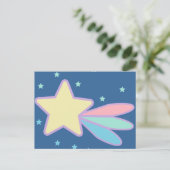 かわいい流れ星 彗星 ポストカード (スタンド正面)
