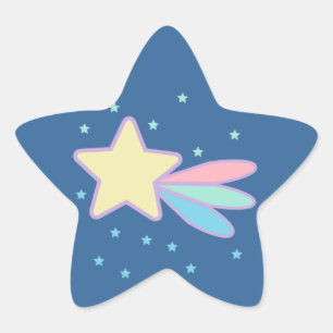 かわいい流星の彗星 星シール