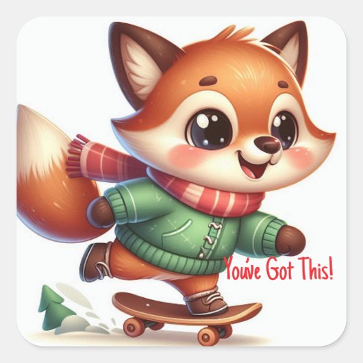 かわいい浮き上がりスタンプ スクエアシール (正面)