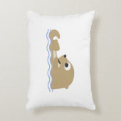 かわいい浮動カワウソ アクセントクッション (正面(垂直))