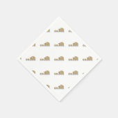 かわいい浮動カワウソ スタンダードカクテルナプキン (角)