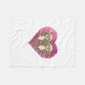 かわいい浮動カワウソ フリースブランケット (正面(横))
