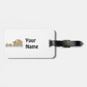 かわいい浮動カワウソ ラゲッジタグ (裏面横)