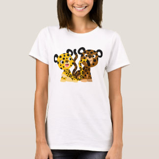 かわいい浮気マンガのジャガー女性Tシャツ Tシャツ