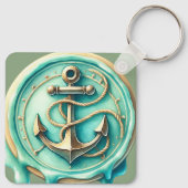 かわいい海いかり パーソナライズされた キーホルダー (裏面)