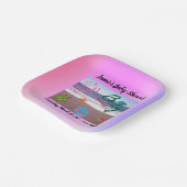 かわいい海が揺れる女の子の赤ちゃんシャワー ペーパープレート (傾斜あり)