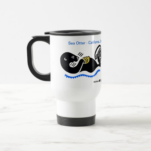 かわいい海のカワウソ – 動物の活動家 – 野生動物 トラベルマグ (左)