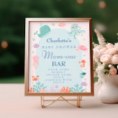 かわいい海のパステル ママモーザ バー ベビーシャワー サイン