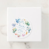 かわいい海の下で赤ちゃんシャワーありがとう フェイバータグ (インサイチュ)