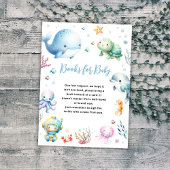 かわいい海の下で赤ちゃんシャワーベビー エンクロージャーカード